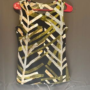 Green, grey and black sleeveless dressy tank top size S/Small